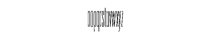 Super Condensed Compressed Thin Font LOWERCASE