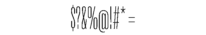 Super Condensed Condensed Extra Light Font OTHER CHARS