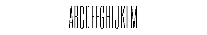 Super Condensed Condensed Extra Light Font UPPERCASE