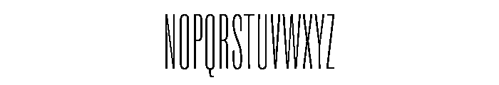 Super Condensed Condensed Extra Light Font UPPERCASE