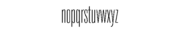 Super Condensed Condensed Extra Light Font LOWERCASE