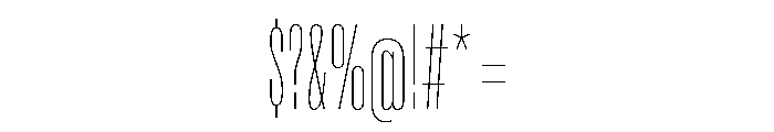 Super Condensed Condensed Hairline Font OTHER CHARS