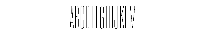 Super Condensed Condensed Hairline Font UPPERCASE