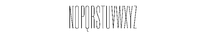 Super Condensed Condensed Hairline Font UPPERCASE