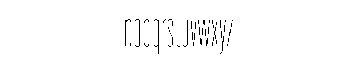 Super Condensed Condensed Hairline Font LOWERCASE