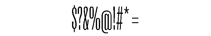 Super Condensed Condensed Light Font OTHER CHARS
