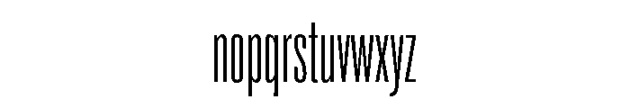 Super Condensed Condensed Light Font LOWERCASE