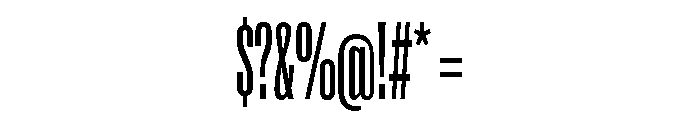 Super Condensed Condensed Regular Font OTHER CHARS