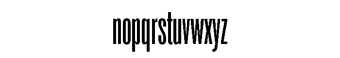 Super Condensed Condensed Regular Font LOWERCASE