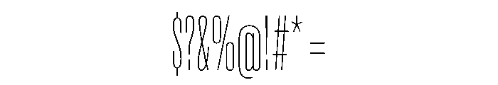 Super Condensed Condensed Thin Font OTHER CHARS