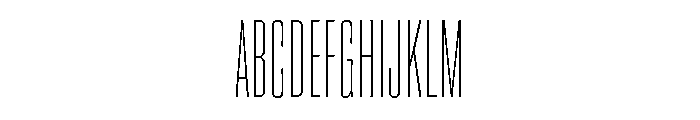 Super Condensed Condensed Thin Font UPPERCASE