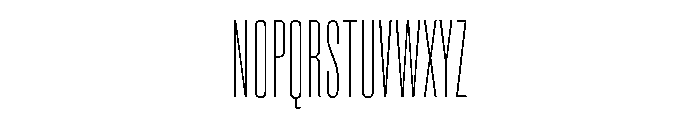 Super Condensed Condensed Thin Font UPPERCASE