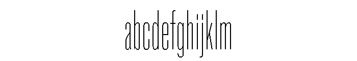 Super Condensed Condensed Thin FONT