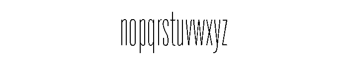 Super Condensed Condensed Thin Font LOWERCASE