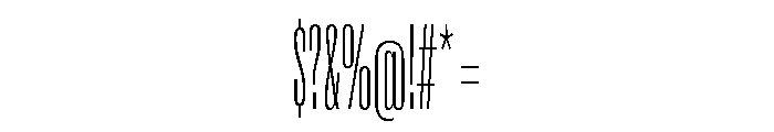 Super Condensed Extra Condensed Extra Light Font OTHER CHARS