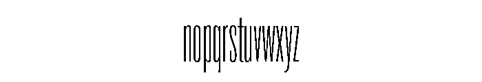 Super Condensed Extra Condensed Extra Light Font LOWERCASE