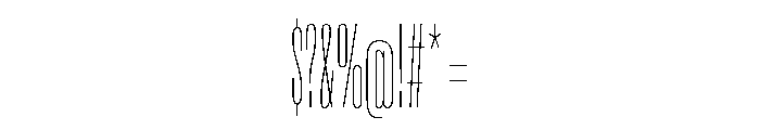 Super Condensed Extra Condensed Hairline Font OTHER CHARS