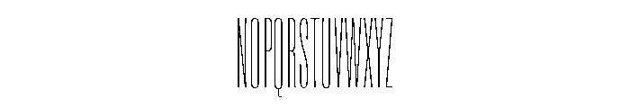 Super Condensed Extra Condensed Hairline Font UPPERCASE