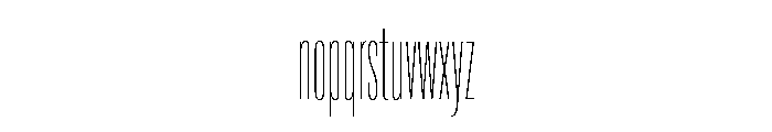Super Condensed Extra Condensed Hairline Font LOWERCASE