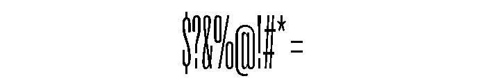 Super Condensed Extra Condensed Light Font OTHER CHARS