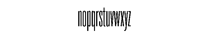 Super Condensed Extra Condensed Light Font LOWERCASE