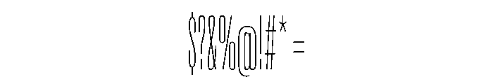 Super Condensed Extra Condensed Thin Font OTHER CHARS