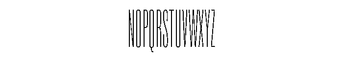 Super Condensed Extra Condensed Thin Font UPPERCASE