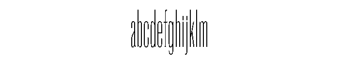 Super Condensed Extra Condensed Thin FONT