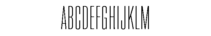 Super Condensed Extra Light Font UPPERCASE