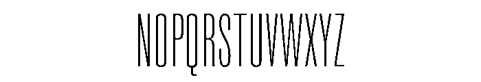 Super Condensed Extra Light Font UPPERCASE