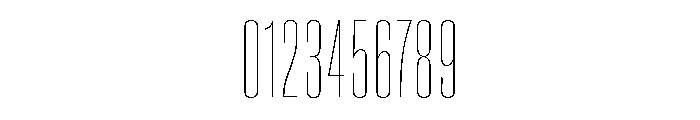 Super Condensed Hairline Font OTHER CHARS