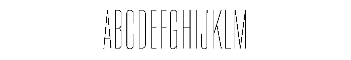 Super Condensed Hairline Font UPPERCASE