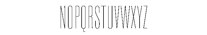Super Condensed Hairline Font UPPERCASE
