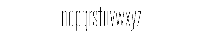 Super Condensed Hairline Font LOWERCASE