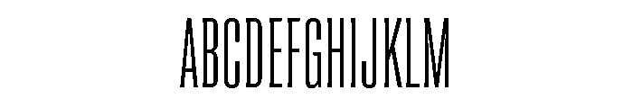Super Condensed Light Font UPPERCASE