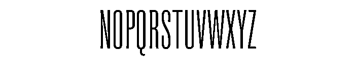 Super Condensed Light Font UPPERCASE