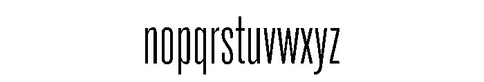 Super Condensed Light Font LOWERCASE