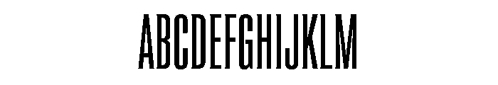 Super Condensed Regular Font UPPERCASE