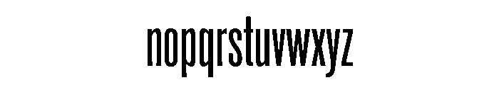 Super Condensed Regular Font LOWERCASE