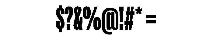 Super Condensed Semi Wide Black Font OTHER CHARS
