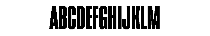 Super Condensed Semi Wide Black Font UPPERCASE