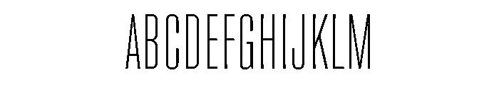 Super Condensed Semi Wide Extra Light Font UPPERCASE