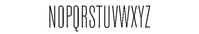 Super Condensed Semi Wide Extra Light Font UPPERCASE