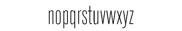 Super Condensed Semi Wide Extra Light Font LOWERCASE