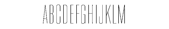 Super Condensed Semi Wide Hairline Font UPPERCASE