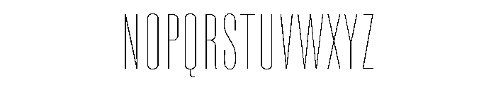 Super Condensed Semi Wide Hairline Font UPPERCASE