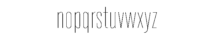 Super Condensed Semi Wide Hairline Font LOWERCASE