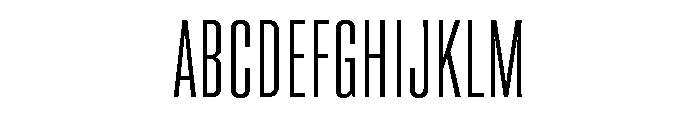 Super Condensed Semi Wide Light Font UPPERCASE