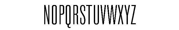 Super Condensed Semi Wide Light Font UPPERCASE