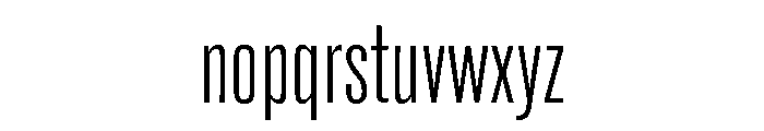 Super Condensed Semi Wide Light Font LOWERCASE